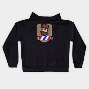 Barber man Kids Hoodie